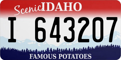 ID license plate I643207