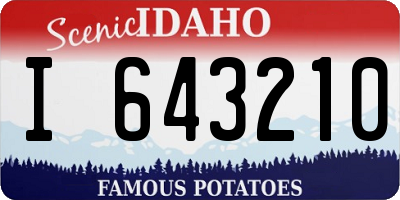 ID license plate I643210