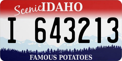 ID license plate I643213