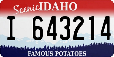 ID license plate I643214