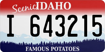 ID license plate I643215