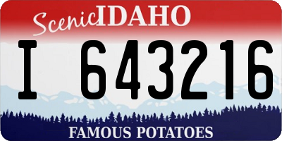 ID license plate I643216