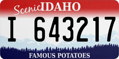 ID license plate I643217