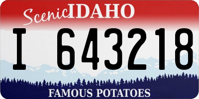ID license plate I643218