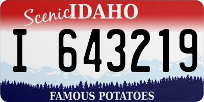 ID license plate I643219