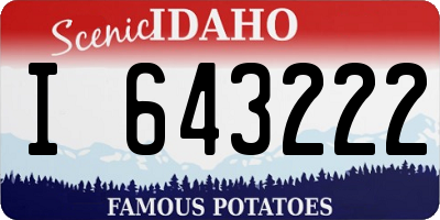 ID license plate I643222