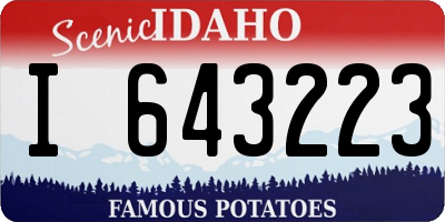 ID license plate I643223