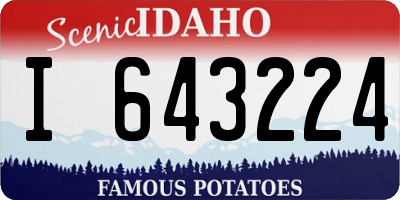 ID license plate I643224