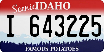 ID license plate I643225
