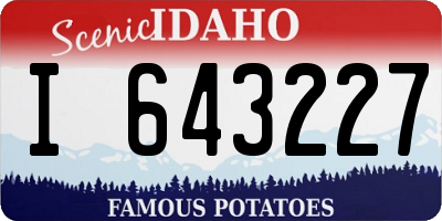 ID license plate I643227