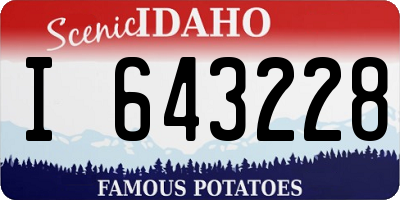 ID license plate I643228
