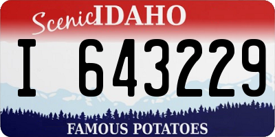 ID license plate I643229