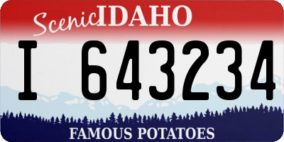 ID license plate I643234