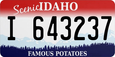 ID license plate I643237