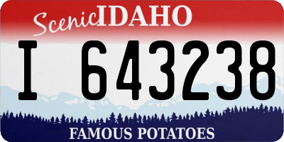 ID license plate I643238