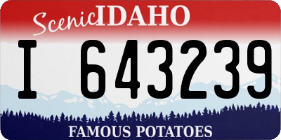 ID license plate I643239