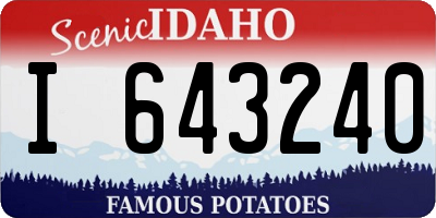 ID license plate I643240