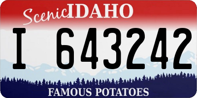 ID license plate I643242
