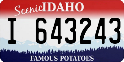 ID license plate I643243