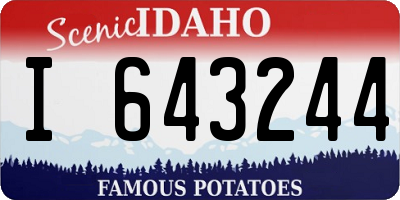 ID license plate I643244