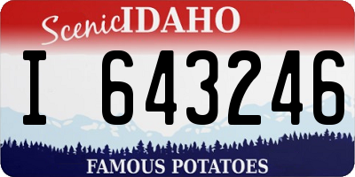 ID license plate I643246