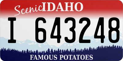 ID license plate I643248