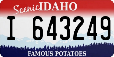 ID license plate I643249