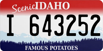 ID license plate I643252