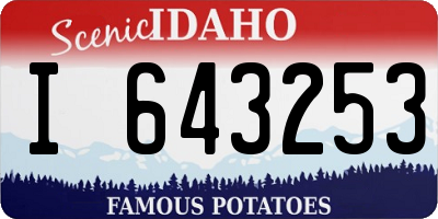 ID license plate I643253