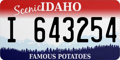 ID license plate I643254