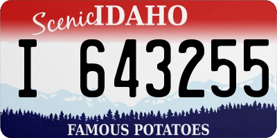 ID license plate I643255