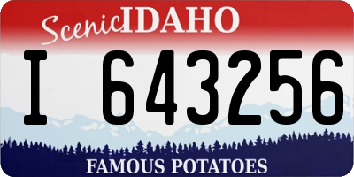 ID license plate I643256