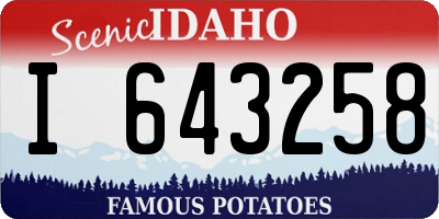 ID license plate I643258