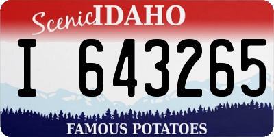 ID license plate I643265
