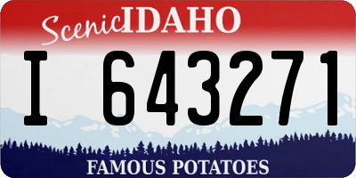 ID license plate I643271