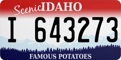 ID license plate I643273