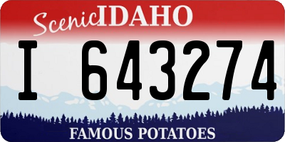 ID license plate I643274