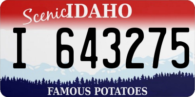 ID license plate I643275