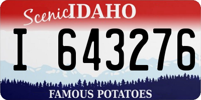 ID license plate I643276