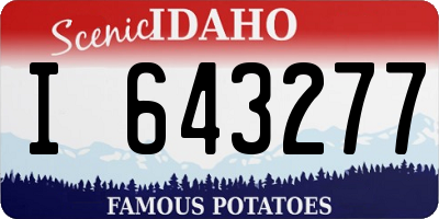 ID license plate I643277