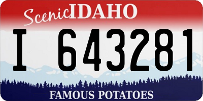 ID license plate I643281