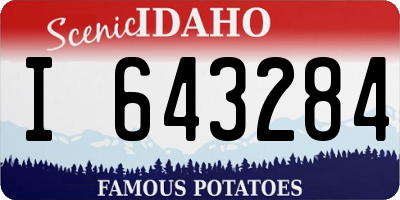 ID license plate I643284