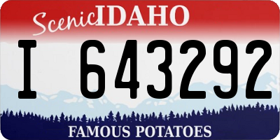 ID license plate I643292