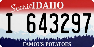 ID license plate I643297