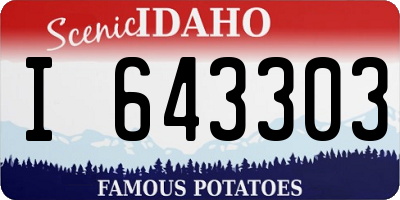 ID license plate I643303