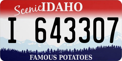 ID license plate I643307