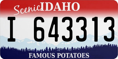 ID license plate I643313