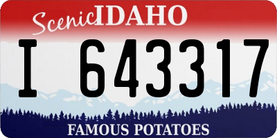 ID license plate I643317