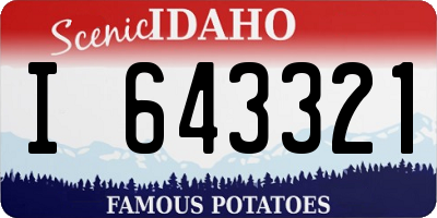 ID license plate I643321