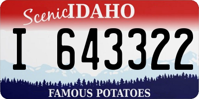 ID license plate I643322